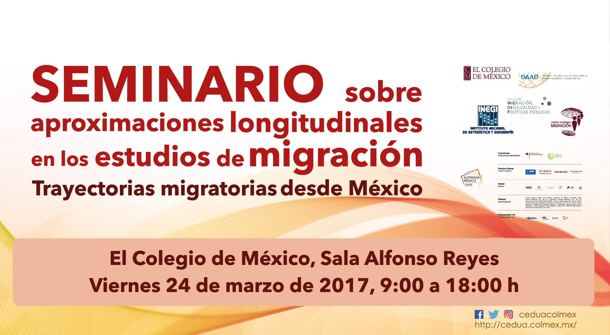 Seminario sobre aproximaciones longitudinales en los estudios de migración. Trayectorias migratorias desde México