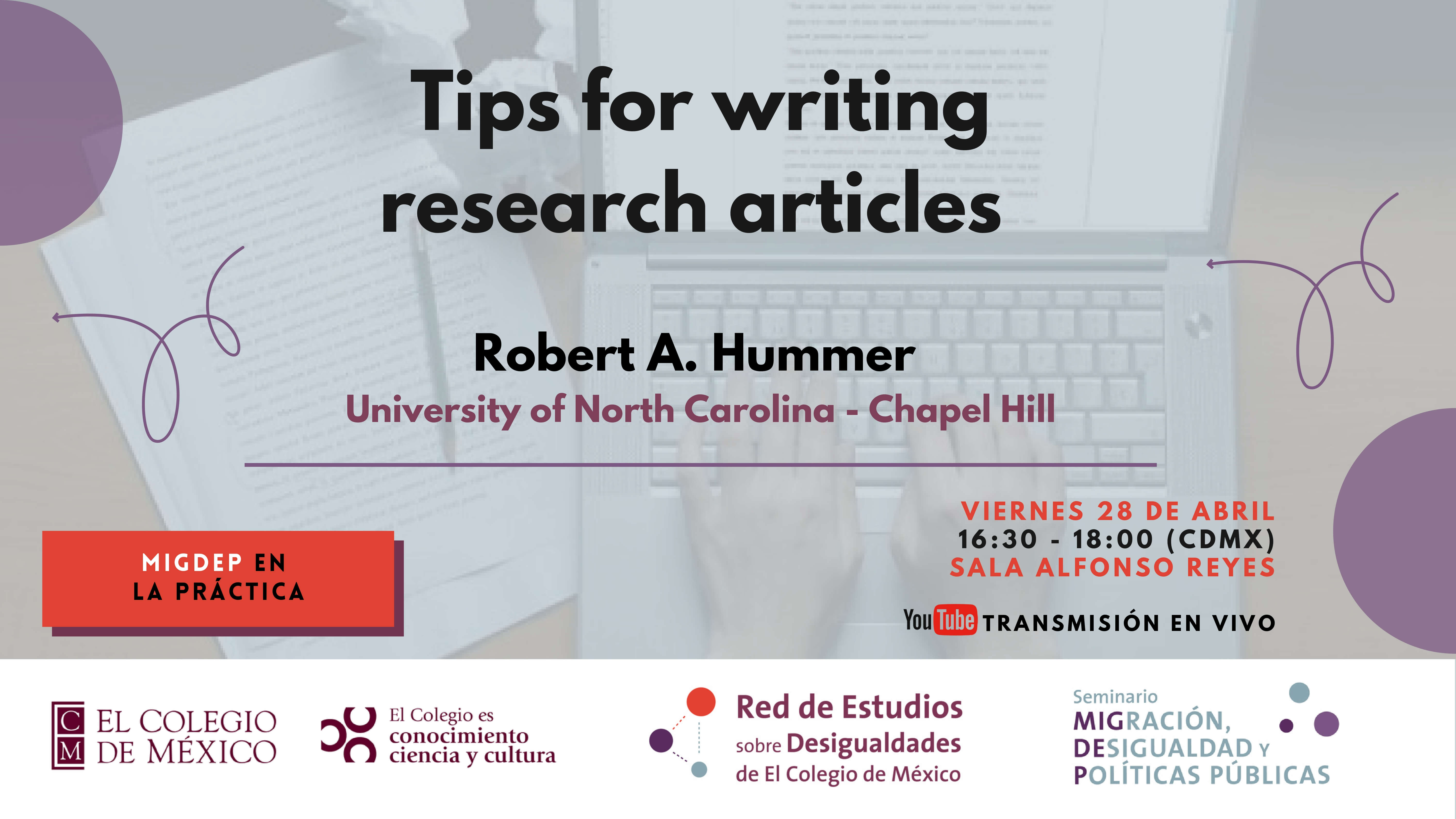 Tips for writing research articles<