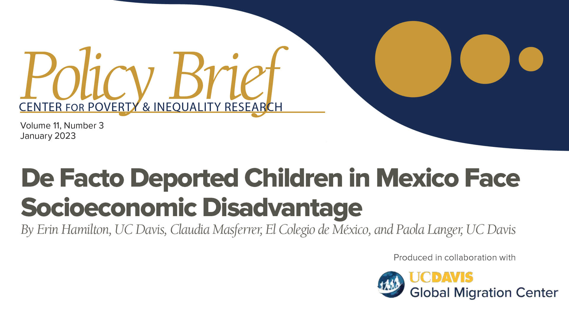 De Facto Deported Children in Mexico Face Socioeconomic Disadvantage